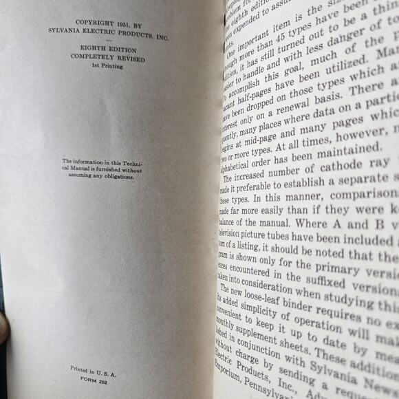 Vintage Sylvania radio tubes technical manual 1951 - Picture 2 of 8